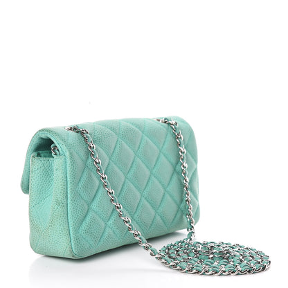 Chanel Caviar Quilted Extra Mini Flap Green 3 of 22