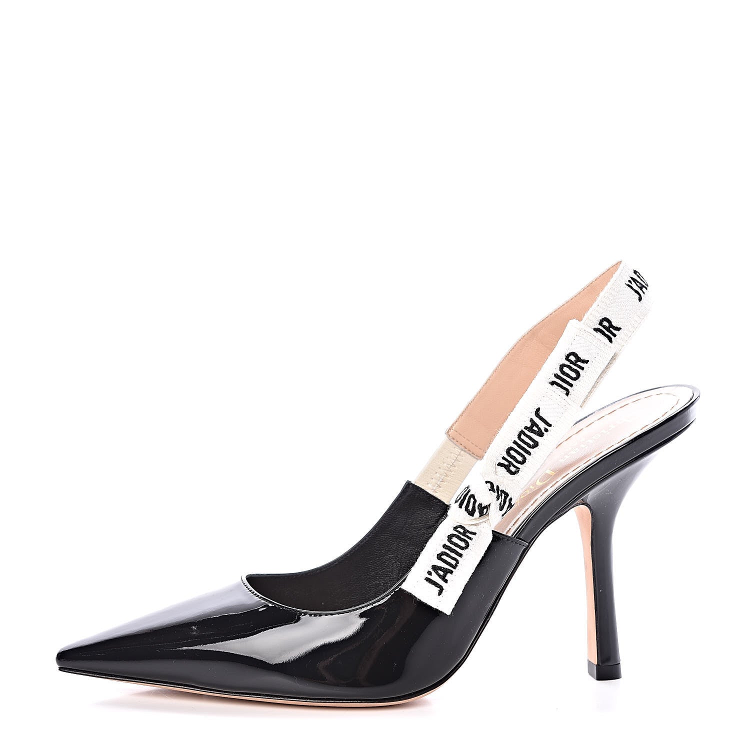 Christian Dior Patent Ribbon J'Adior Slingback 65mm Pumps 39.5 Black 1 of 8
