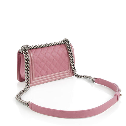 Chanel Goatskin Quilted Patent Small Duo Boy Flap Pink 3 of 8