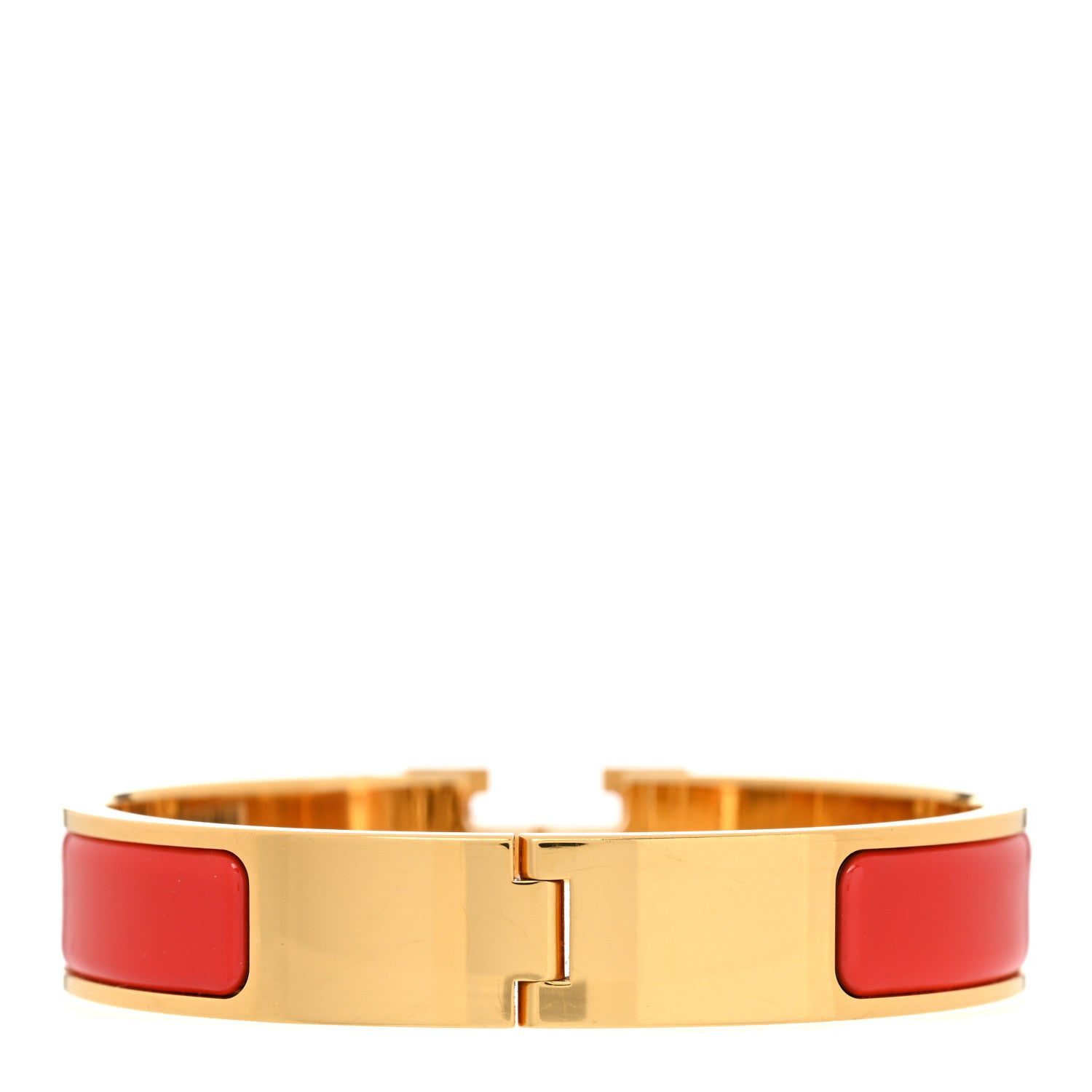 Hermes Enamel Narrow Clic Clac H Bracelet PM Rouge Bandana 3 of 5