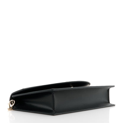 Christian Louboutin Satin Calfskin Laminated Loubi54 Crossbody Clutch Black 4 of 10