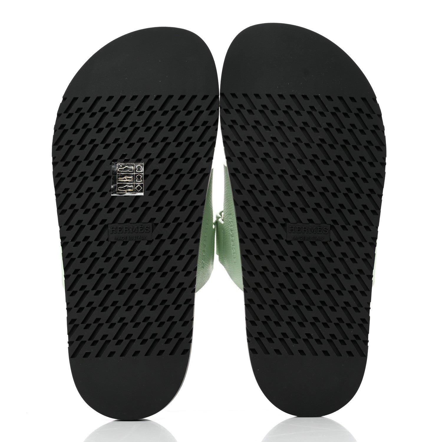 Hermes Epsom Womens Chypre Sandals 37.5 Vert Jade 5 of 8