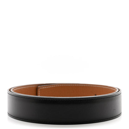 Hermes Box Togo 32mm Belt Strap 85 Black Gold 2 of 7