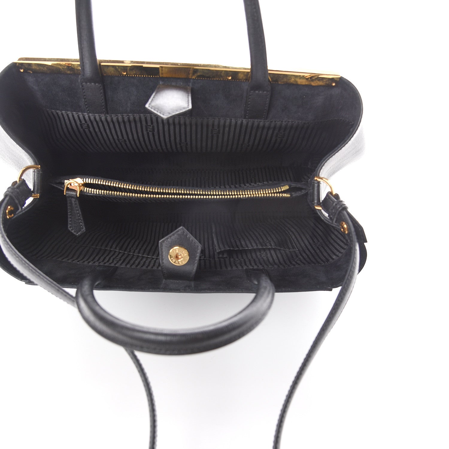 Fendi Vitello Elite Regular 2Jours Tote Black 4 of 8