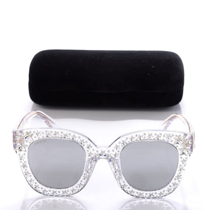 Gucci Acetate Crystal Oversize Mirrored Star Sunglasses GG0116S 8 of 8