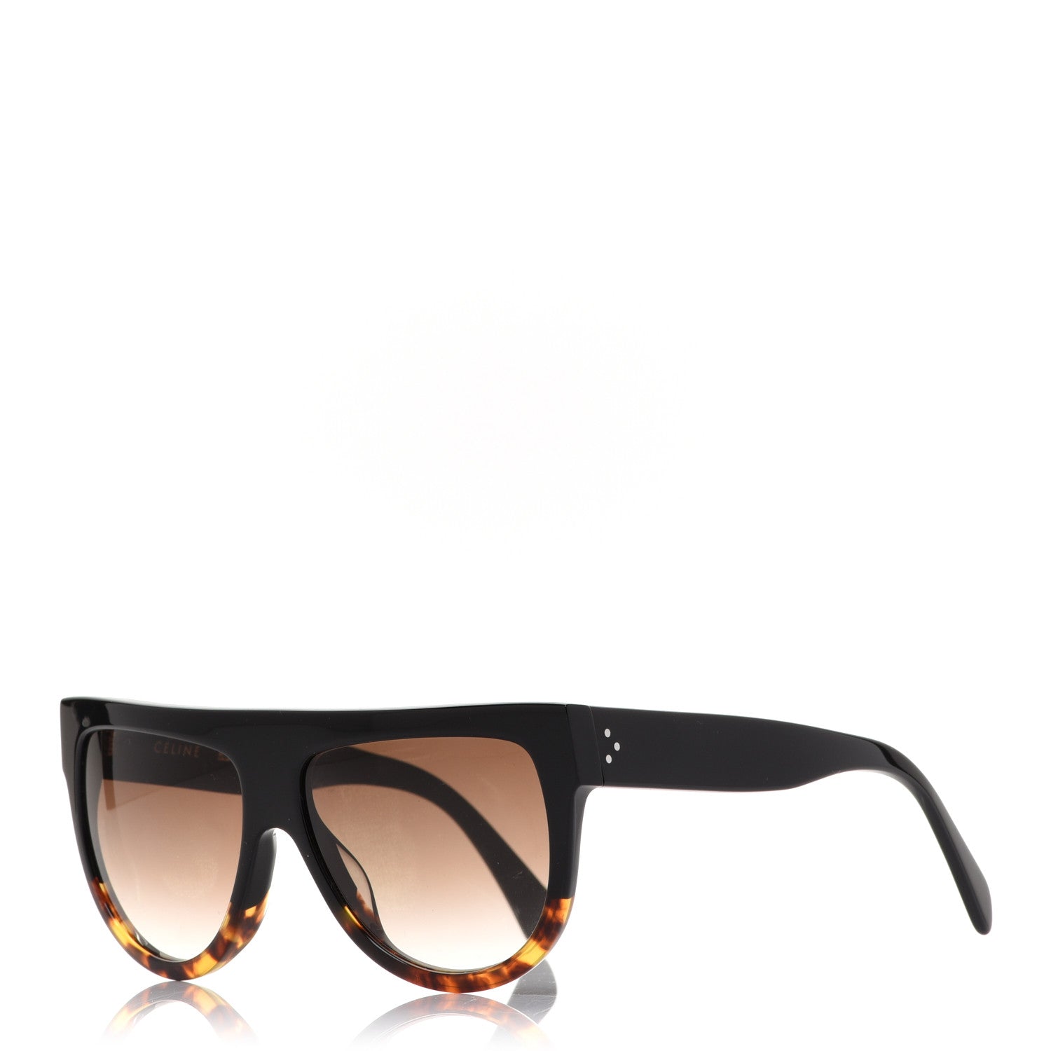 Celine Shadow Sunglasses CL 41026/S Black Havana 1 of 6