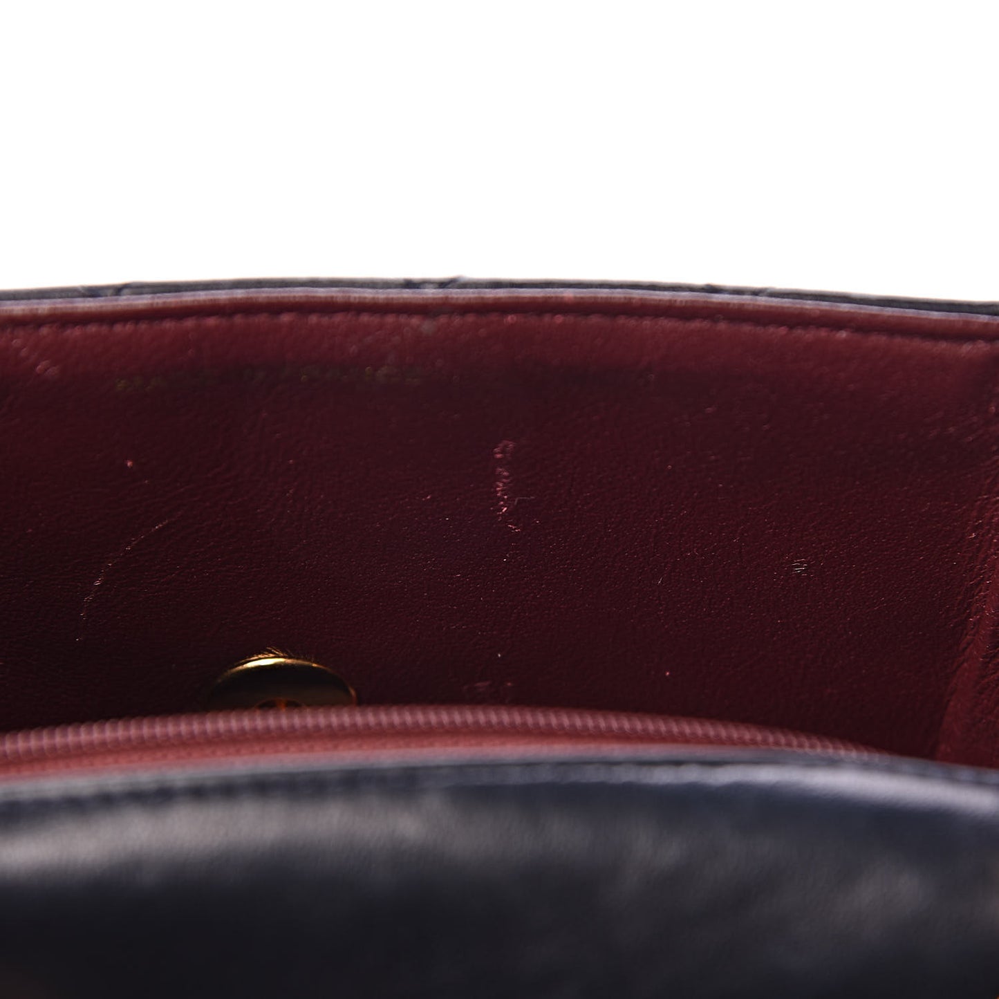 Lambskin Quilted Mini Square Flap Navy