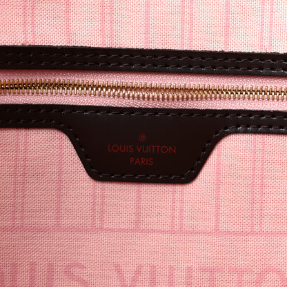 Louis Vuitton Damier Ebene Neo Neverfull MM Rose Ballerine 6 of 31