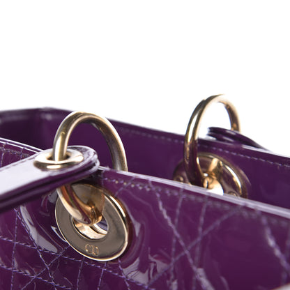 Christian Dior Patent Cannage Large Lady Dior Violet Purple 11 of 19