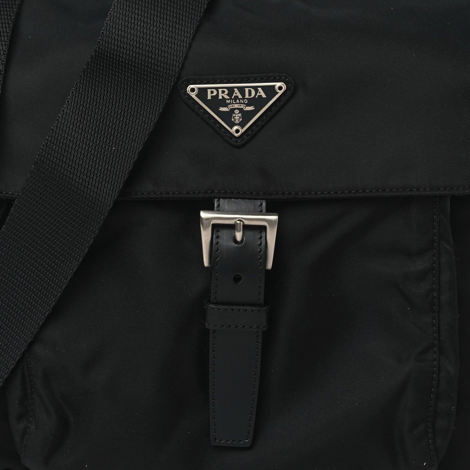 Prada Nylon Vela Messenger Black 7 of 9