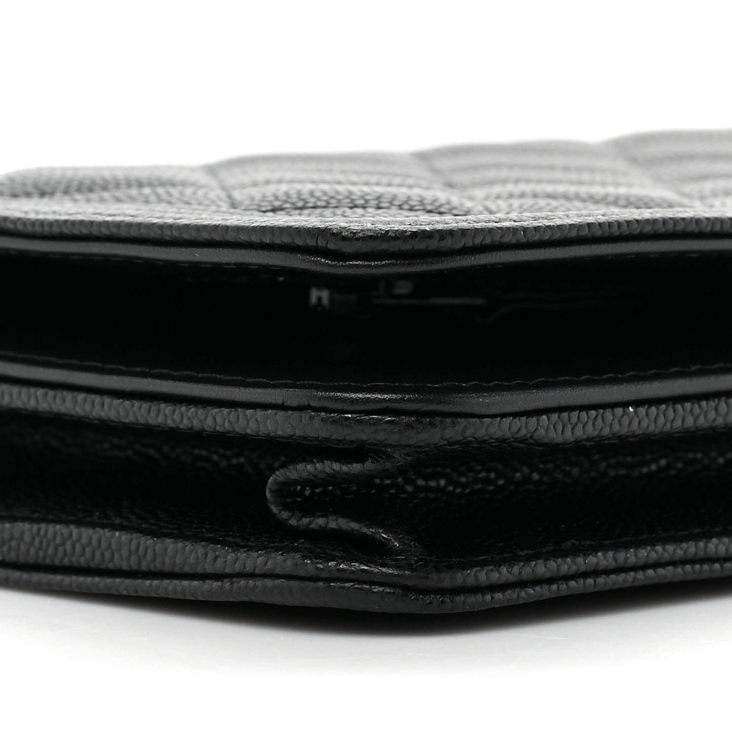 Caviar Quilted Boy Wallet On Chain WOC Black
