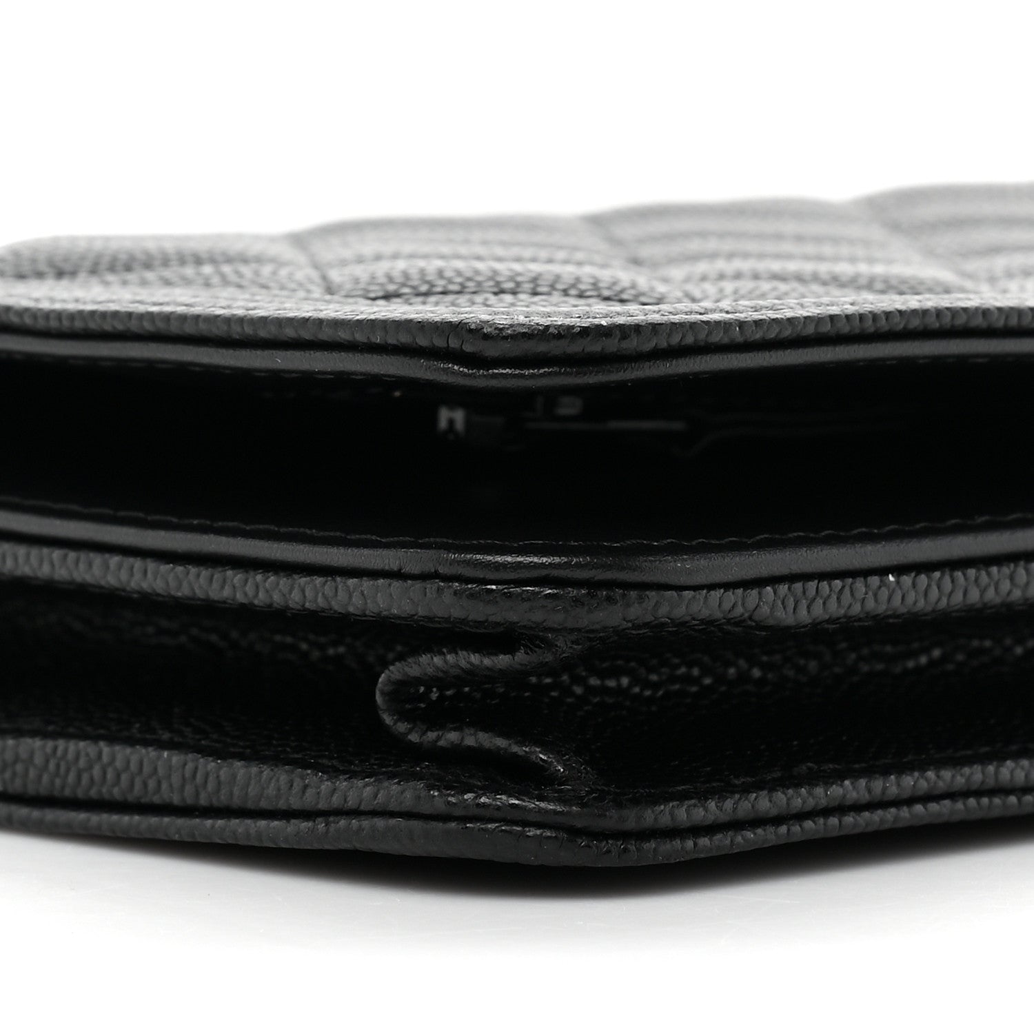 Chanel Caviar Quilted Boy Wallet On Chain WOC Black 11 of 12