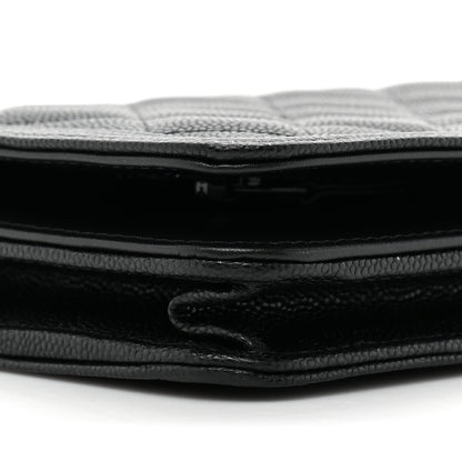Chanel Caviar Quilted Boy Wallet On Chain WOC Black 11 of 12