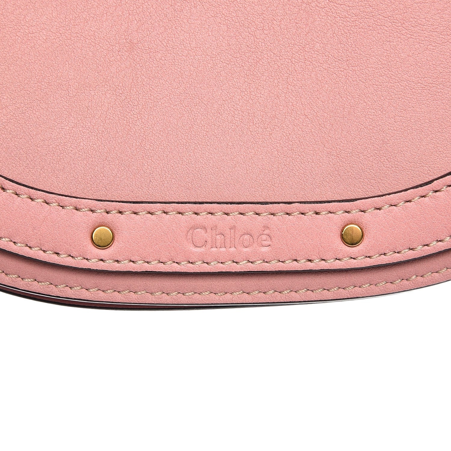Chloe Calfskin Suede Small Nile Bracelet Bag Washed Pink 9 of 9