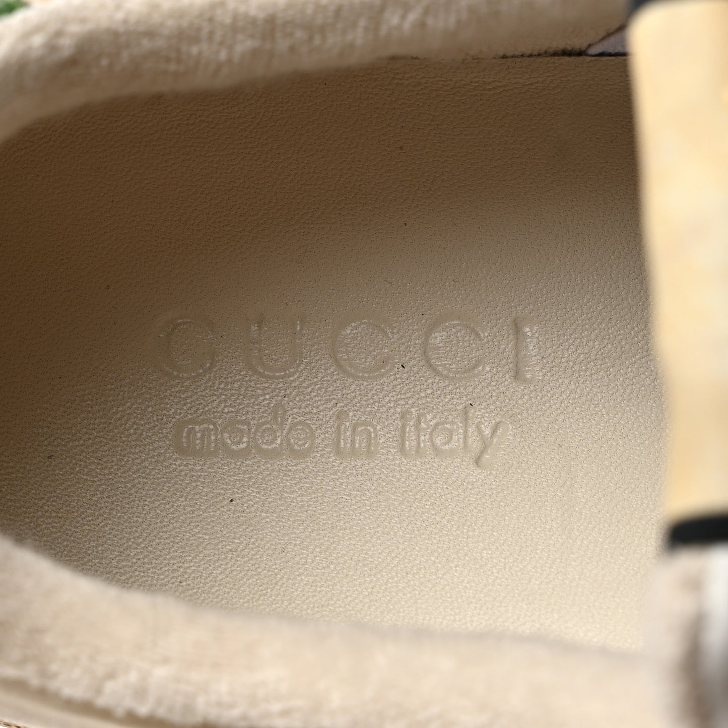 GG Monogram Nubuck Web Mens Screener Sneakers New Sand Dusty 7 Milk Vintage Green