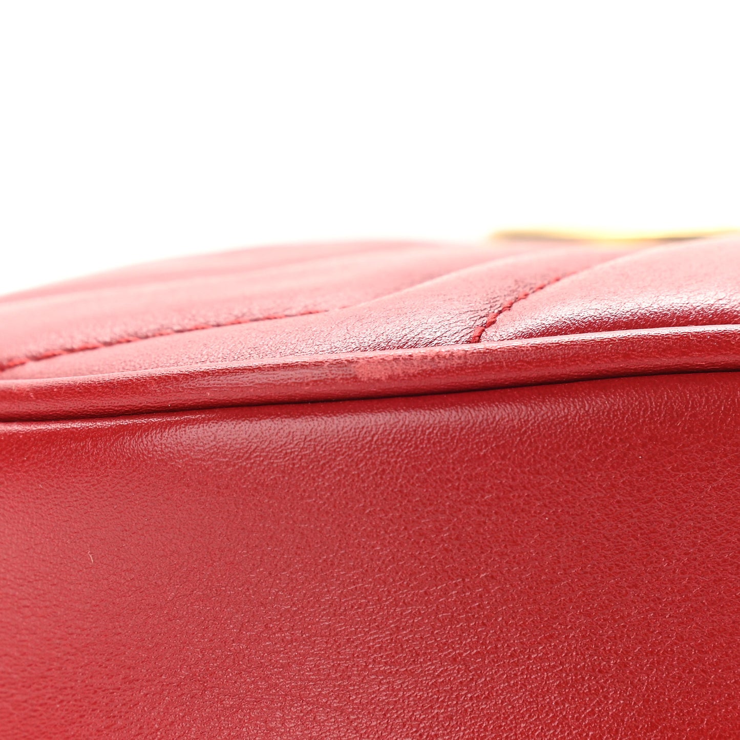 Calfskin Matelasse GG Marmont Belt Bag 95 38 Hibiscus Red