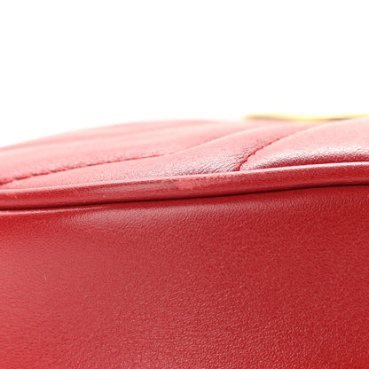 Gucci Calfskin Matelasse GG Marmont Belt Bag 95 38 Hibiscus Red 10 of 11