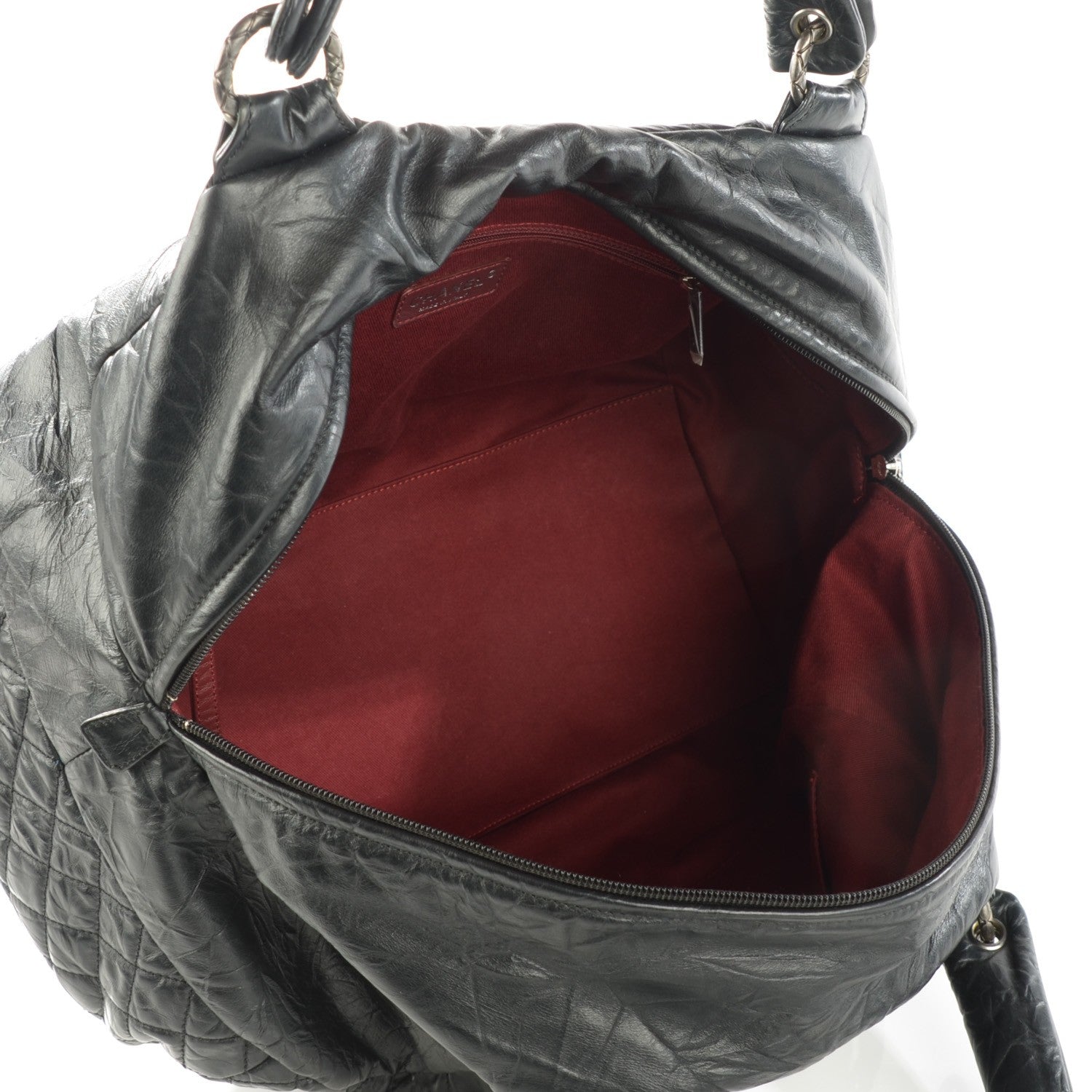 Chanel Aged Calfskin Coco Rider Bowling Bag Black 7 of 7