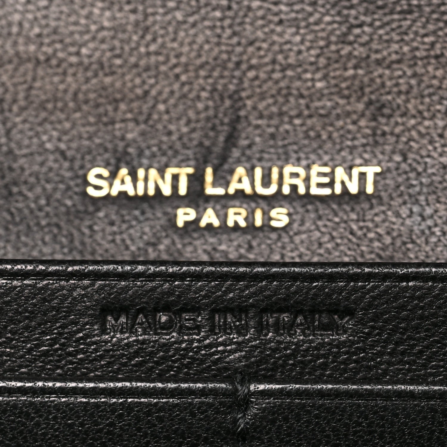 Saint Laurent Lambskin Quilted Monogram Large Gabbie Flap Wallet Black 10 of 14