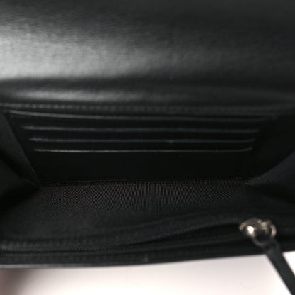 Chanel Cafskin Chevron Quilted Flap Wallet Black 5 of 8