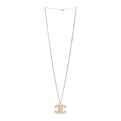 Chanel Pearl CC Pendant Necklace Gold 3 of 5