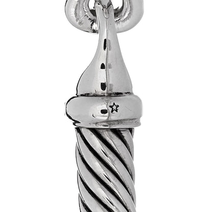 David Yurman Sterling Silver Diamond 5mm Cable Buckle Bracelet 4 of 4