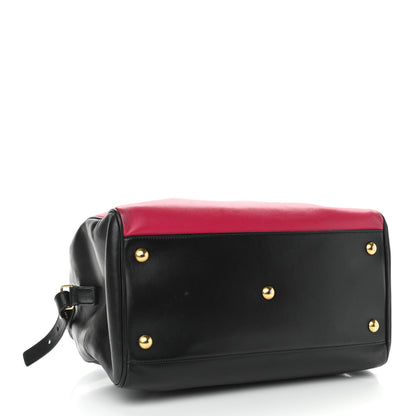 Saint Laurent Smooth Calfskin Bi-Color Duffle 6 Fuchsia Black 4 of 16