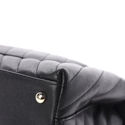 Chanel Caviar Lizard Chevron Quilted Mini Coco Handle Flap Black 11 of 17
