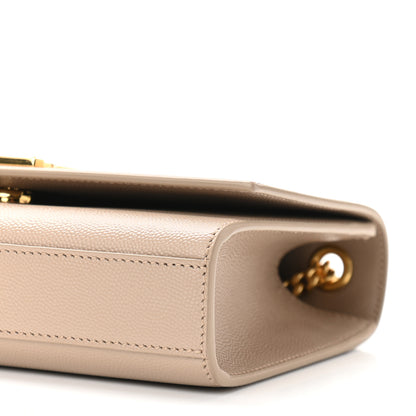 Saint Laurent Grain De Poudre Small Monogram Kate Satchel Nude Powder 9 of 9