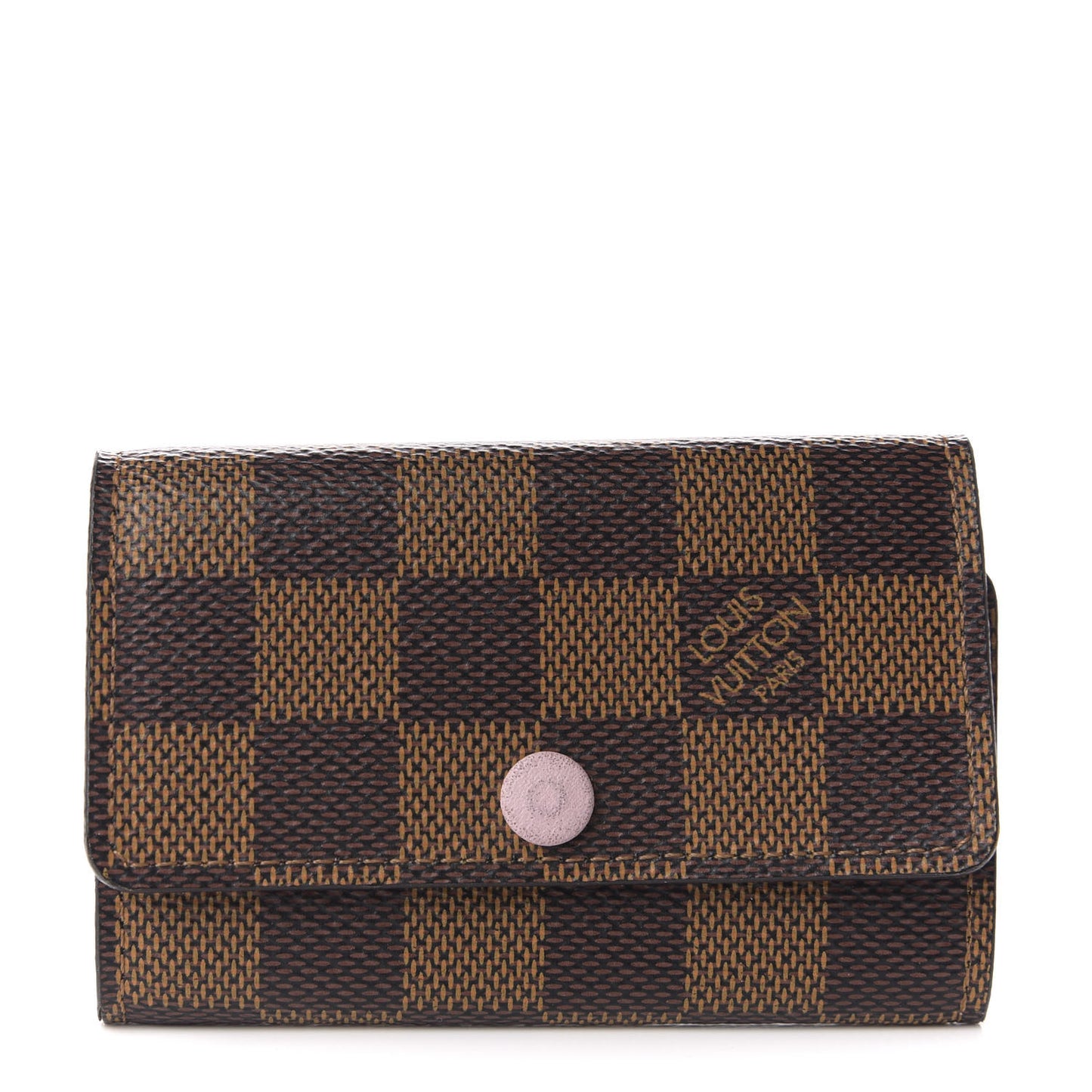 Damier Ebene Multicles 6 Key Holder Rose Ballerine
