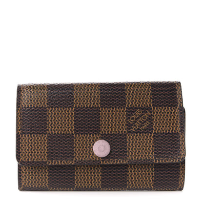 Louis Vuitton Damier Ebene Multicles 6 Key Holder Rose Ballerine 1 of 7