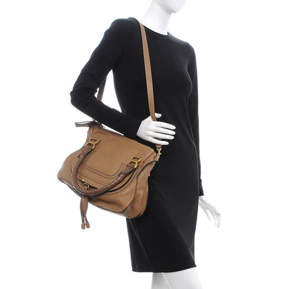 Chloe Calfskin Medium Marcie Satchel Sand Shell 2 of 11