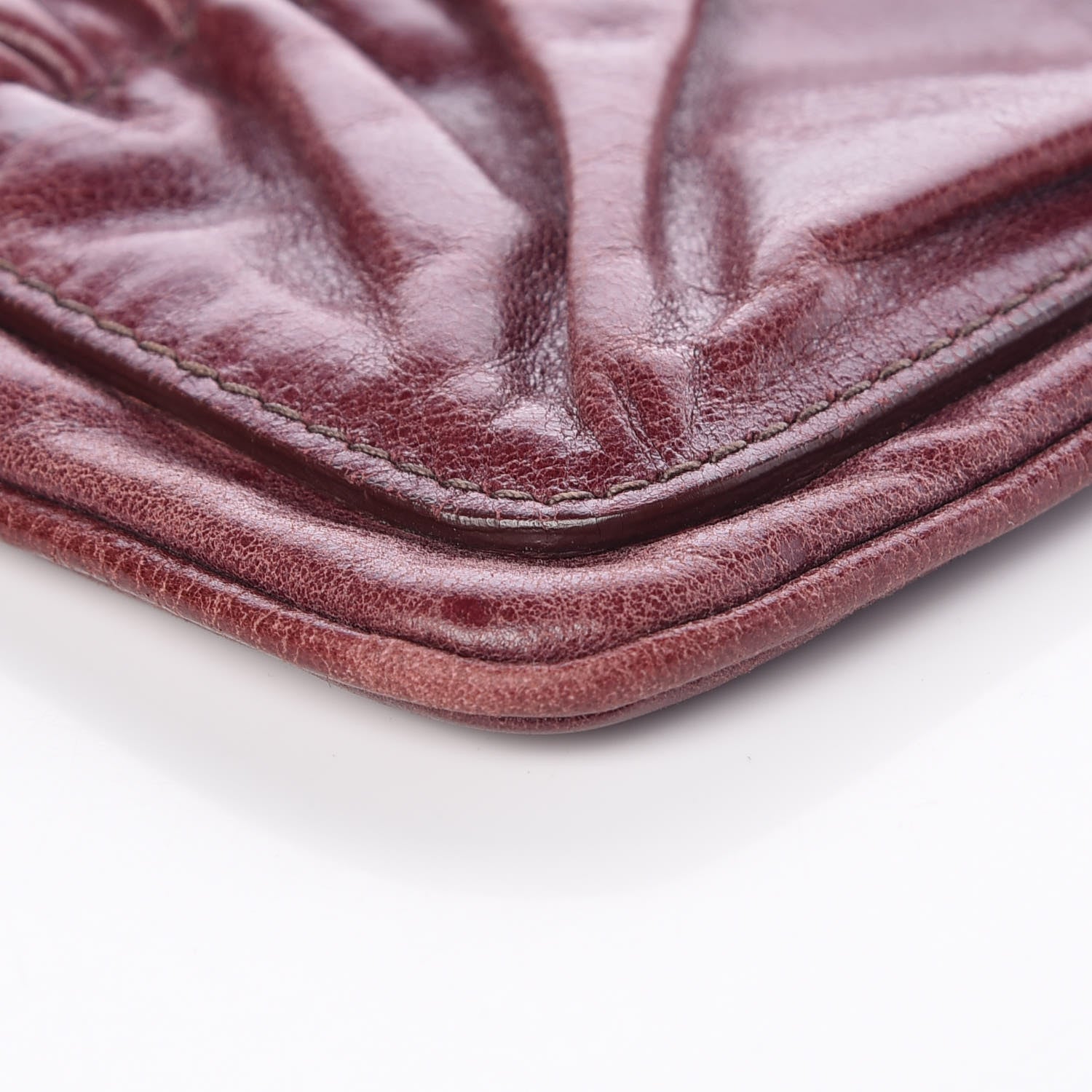 Miu Miu Nappa Lock Pocket Clutch Burgundy 13 of 13