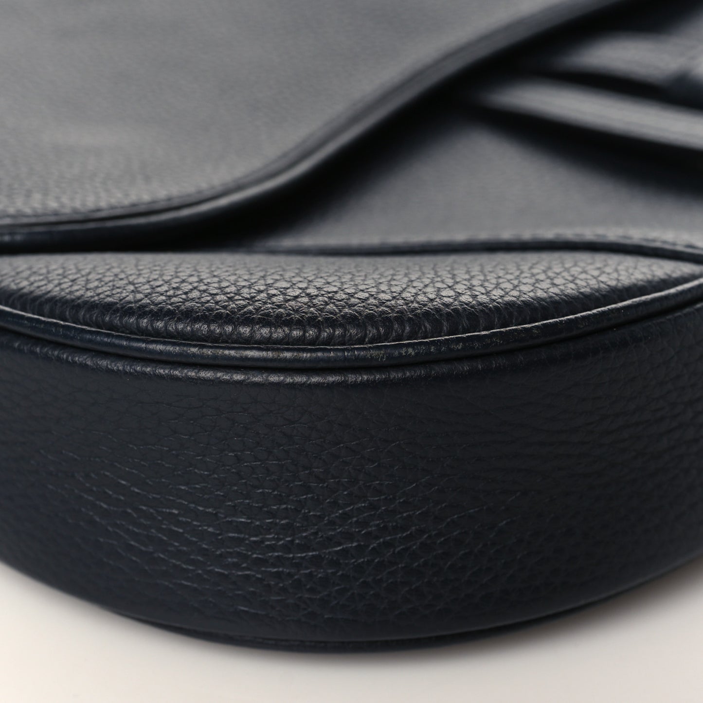 Grained Calfskin Mens Saddle Bag Navy Blue