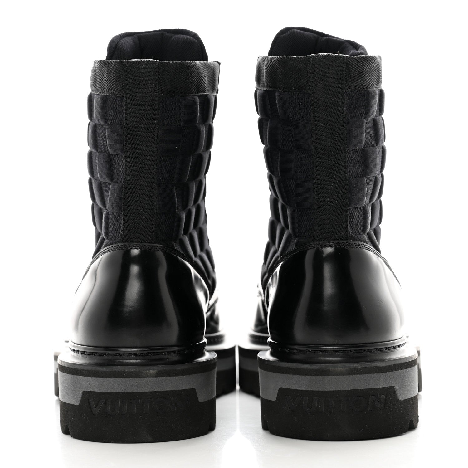 Louis Vuitton Calfskin Damier Mens Ankle Ranger Boots 8 Black 5 of 9
