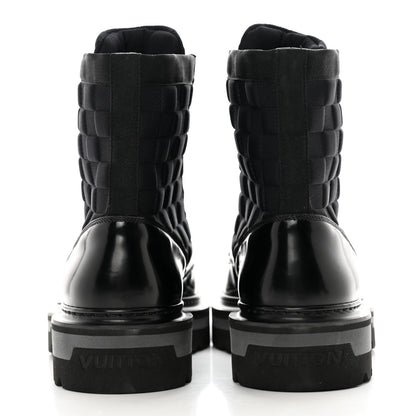 Louis Vuitton Calfskin Damier Mens Ankle Ranger Boots 8 Black 5 of 9