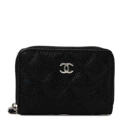 Chanel Caviar Quilted Classic Zipped Coin Purse Black 1 of 10