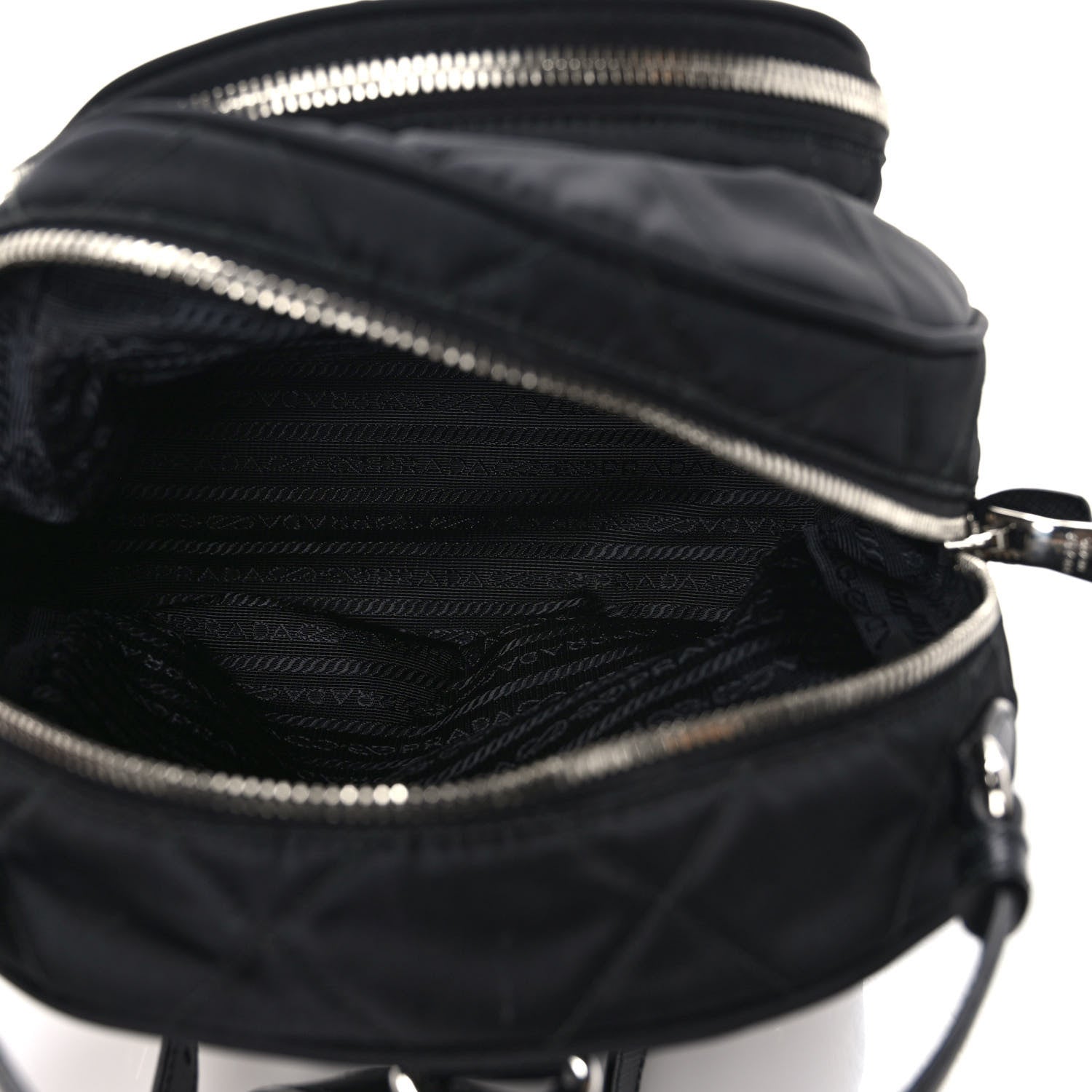 Prada Nylon Tessuto Impuntu Quilted Backpack Black 5 of 10
