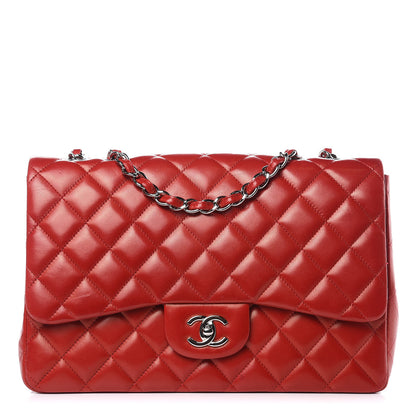 Chanel Lambskin Quilted Jumbo Single Flap Red 1 of 18