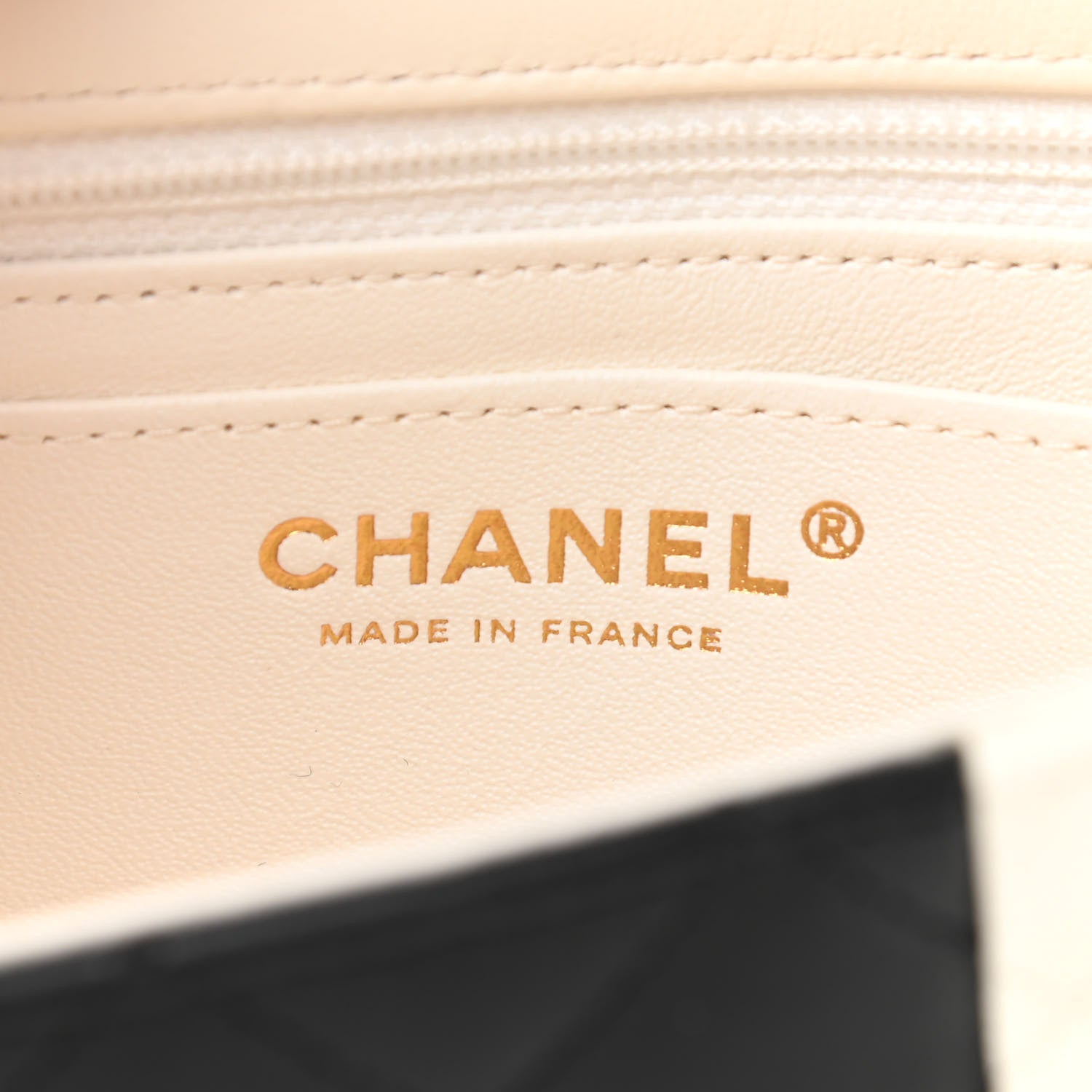Chanel Lambskin Quilted Mini Rectangular Flap White Black 6 of 11