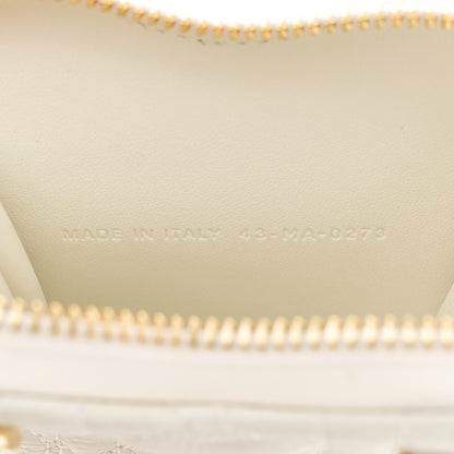 Christian Dior Calfskin Cannage Dioramour Caro Heart Pouch With Chain White 7 of 12