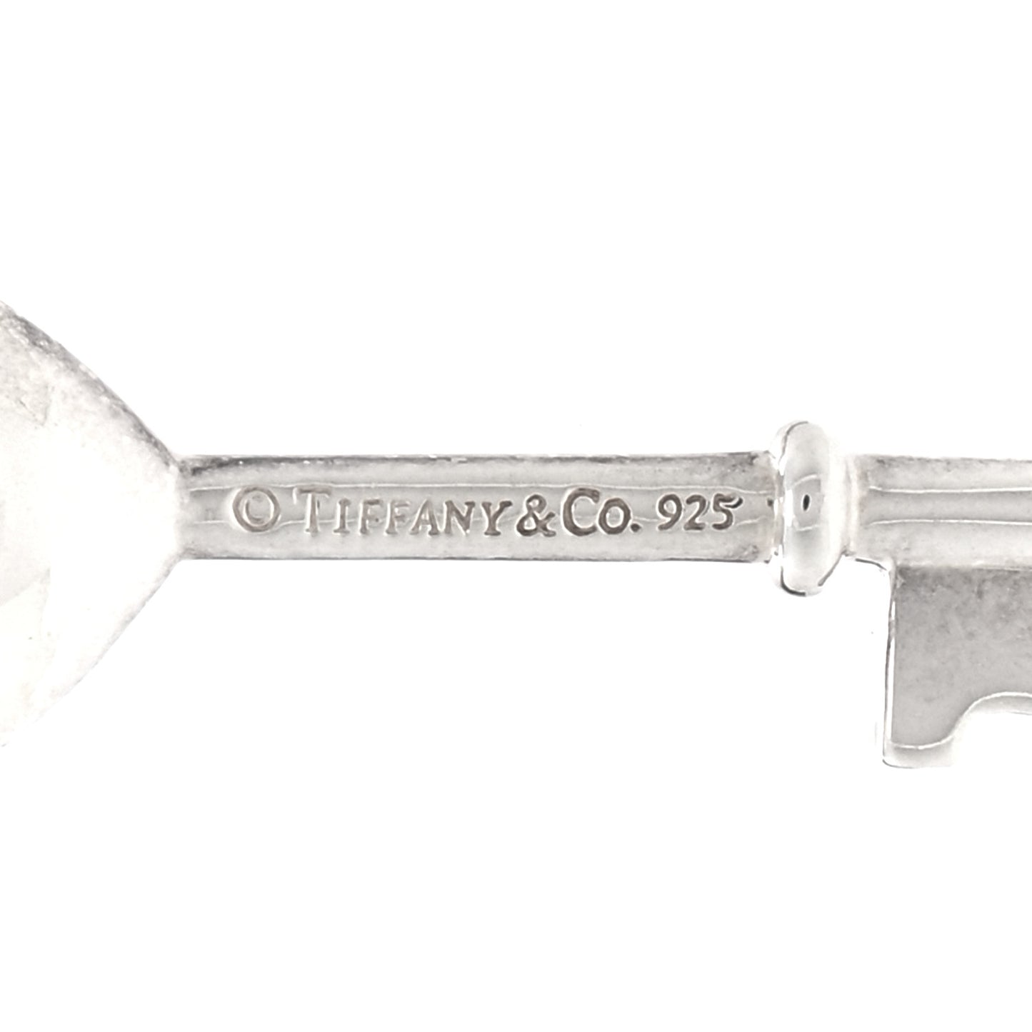 Sterling Silver Enamel Heart Key Pendant Necklace Blue