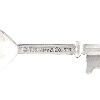 Tiffany Sterling Silver Enamel Heart Key Pendant Necklace Blue 4 of 4