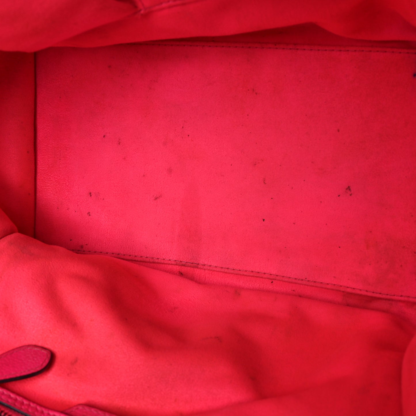 Drummed Calfskin Mini Luggage Fluo Pink