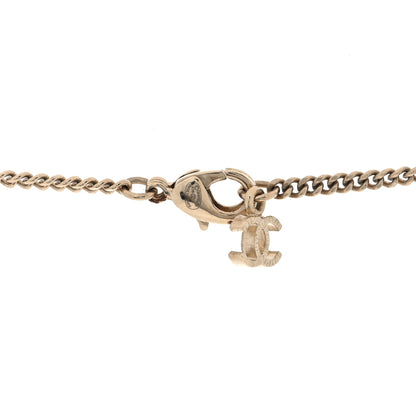 Chanel Crystal CC Necklace Gold 4 of 5