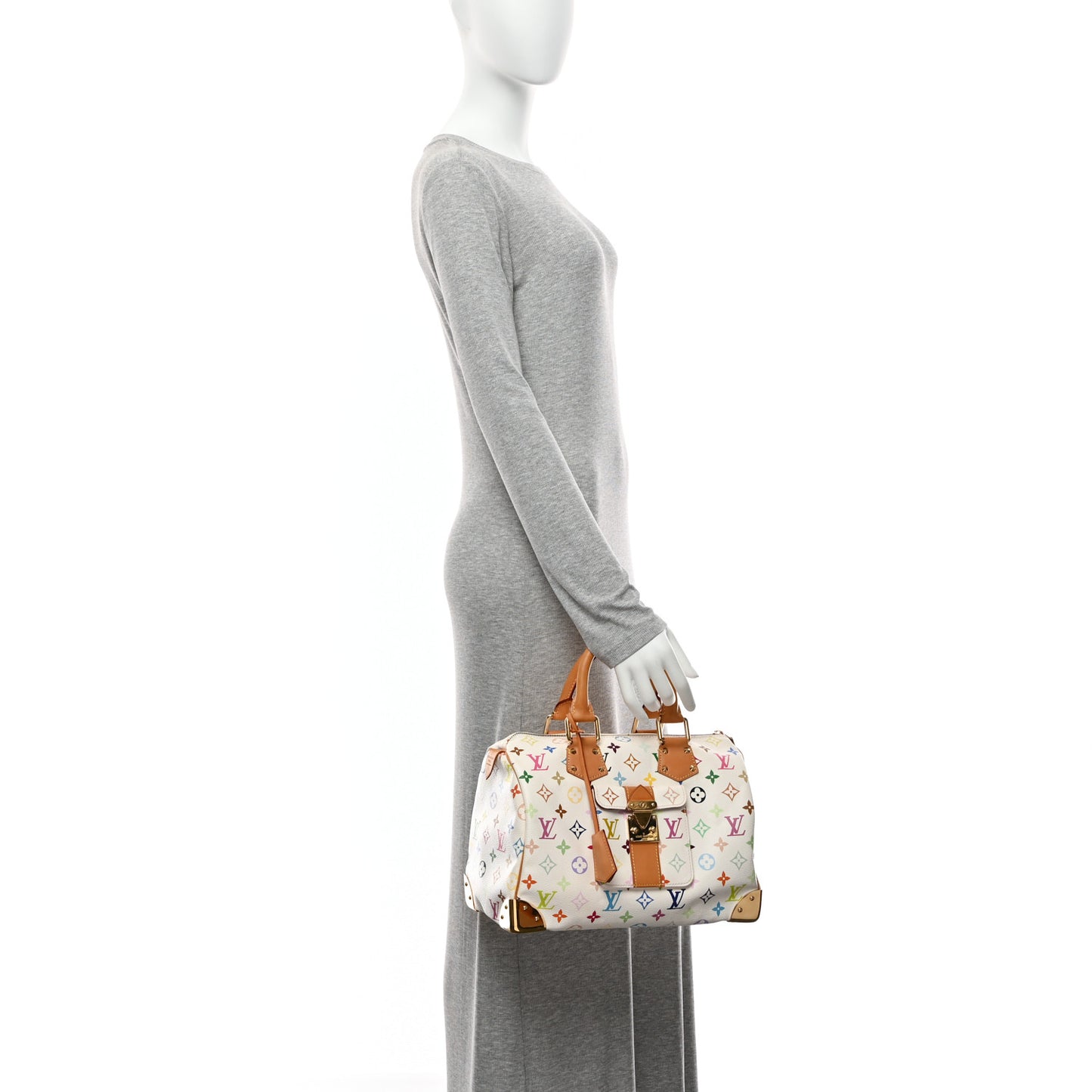 Monogram Multicolor Speedy 30 White