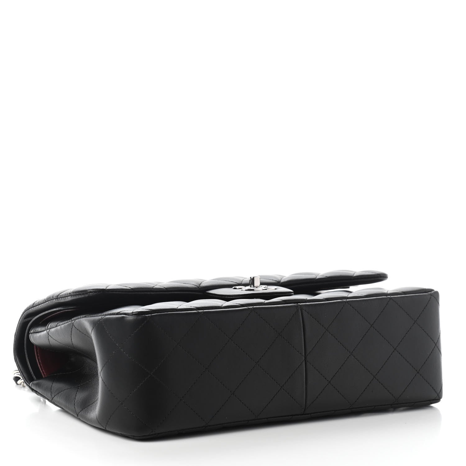 Chanel Lambskin Quilted Jumbo Double Flap Black 4 of 9