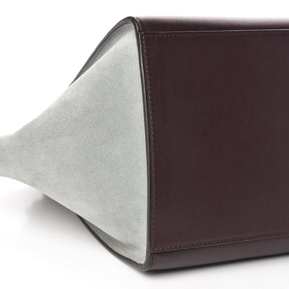 Celine Smooth Calfskin Suede Medium Tri-Color Trapeze Dark Grey 8 of 13