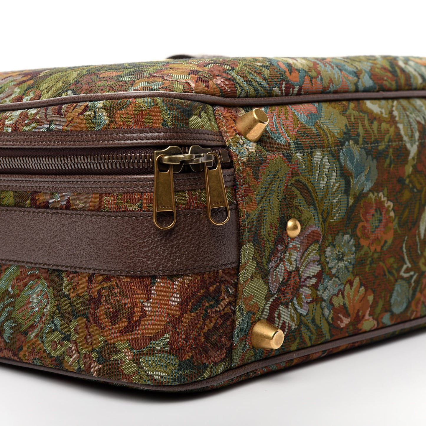 Brocade Floral Web Suitcase