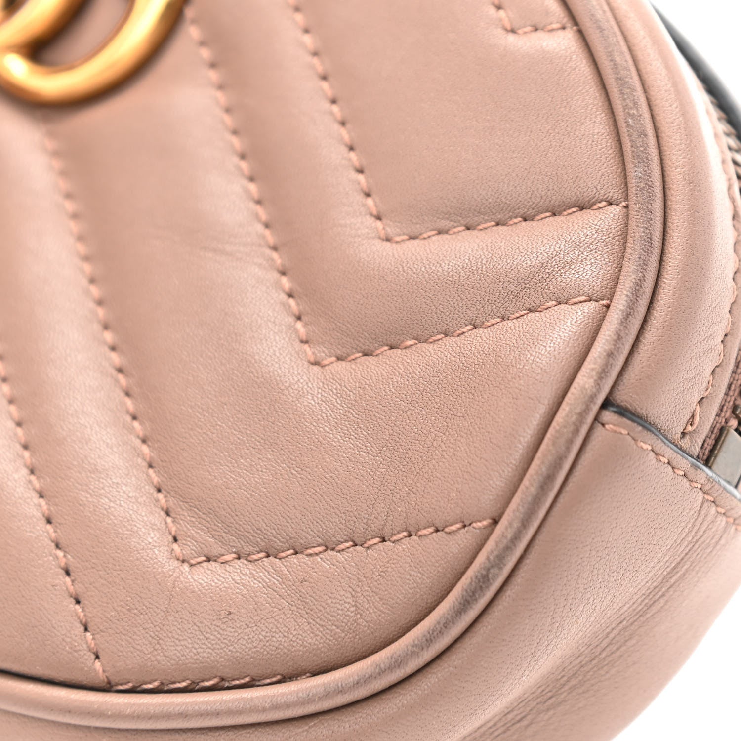 Gucci Calfskin Matelasse GG Marmont Belt Bag 95 38 Porcelain Rose 15 of 17